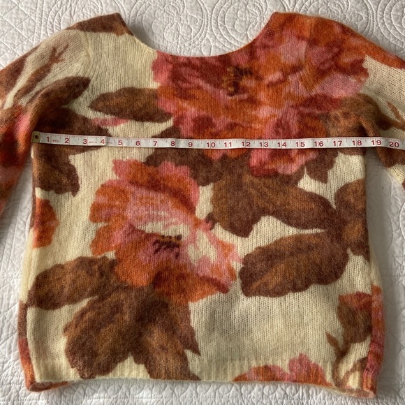 Sezane Alban Mohair Knit Floral Sweater Multi Colors Fits XS to S - Picture 9 of 17